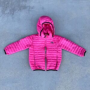 The Northface Kids Toddler 10T Down Zip Hood Jacket Style Pink Summit Series 900